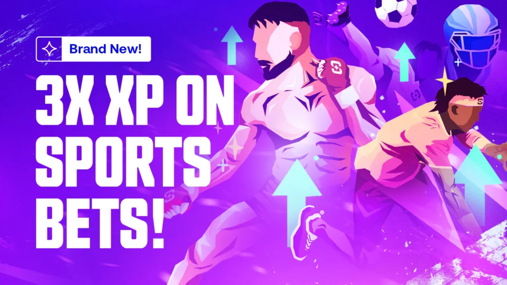 Earn 3x more XP for your VIP Level when betting sports and using promotions code exclusive on singup at shuffle.com